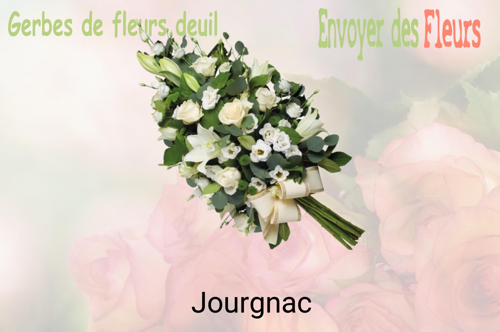 Gerbe de fleurs de deuil livrée à Jourgnac